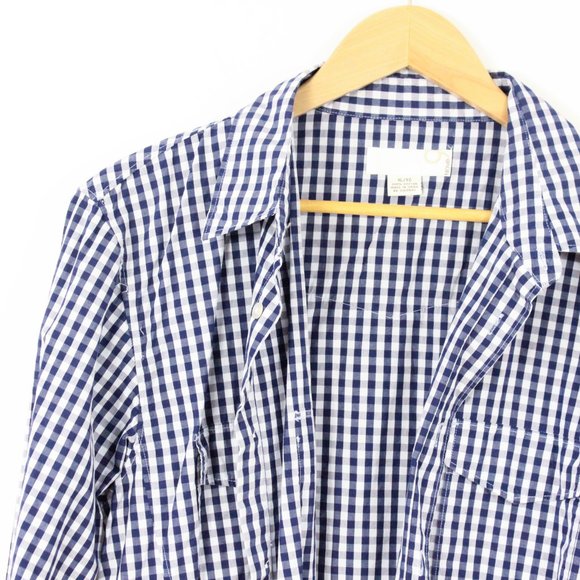 *Nove 9 Blue Plaid Mens Button Up - Picture 2 of 4